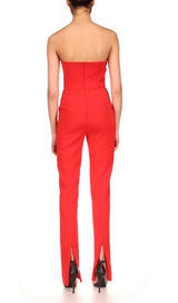 SEQUIN BANDAGE JUMPSUIT IN RED DRESS styleofcb 