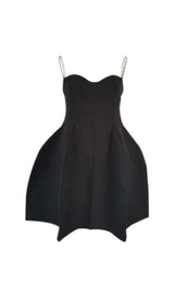 RHINESTONE PEPLUM MINI DRESS IN BLACK styleofcb 