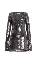 Solaria sequined tulle mini dress styleofcb 