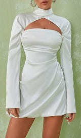 SATIN MINI DRESS IN IVORY Dresses sis label 