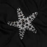 STARFISH EMBELLISHED MESH BODICE MAXI DRESS IN BLACK styleofcb 