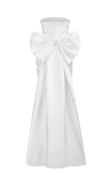 STRAPLESS BOWKNOT MINI DRESS IN WHITE Oh CICI 