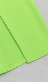 ASYMMETRIC SHOULDER MIDI DRESS IN GREEN DRESS STYLE OF CB 