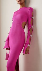 BANDAGE CUT OUT MAXI DRESS IN RED DRESS styleofcb 