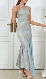 BAROQUE STRIPE MIDI DRESS IN BALLAD BLUE DRESS sis label 