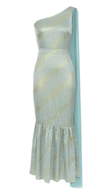 BAROQUE STRIPE MIDI DRESS IN BALLAD BLUE DRESS sis label 