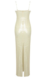 SEQUIN MAXI DRESS IN BROWN Dresses styleofcb 
