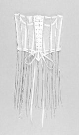 BLACK CRYSTAL TASSELS CORSET Shirts & Tops styleofcb 