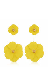 BOHEMIAN ALLOY FLOWER LONG EARRINGS