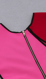 COLOURFUL BANDAGE MIDI DRESS