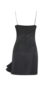 CRYSTAL BOW MINI DRESS IN BLACK styleofcb 