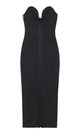 CRYSTAL EMBELLISHED MIDI DRESS IN BIACK Dresses styleofcb 
