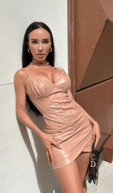 Corset Leather Sling Dress styleofcb 
