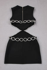 CRYSTAL EMBROIDERED SHORT BANDAGE DRESS Sequins Dress styleofcb 