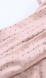 DIAMOND RUCHED MINI DRESS IN PINK styleofcb 