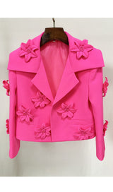 FLORAL TWO-PIECE JACKET DRESS IN RED DRESS STYLE OF CB 