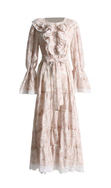 FLOWERS COTTON MAXI DRESS IN WHITE DRESS sis label 