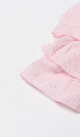 FRILL CUTOUT TRIM MINI DRESS IN PINK DRESS STYLE OF CB 