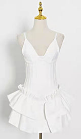 FRILLY BANDAGE MINI DRESS IN BLACK Dresses styleofcb 