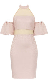 HALTER PUFF MINI DRESS IN PINK DRESS STYLE OF CB 