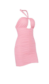 Halter slim sexy buttocks dress.