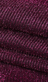 SHINY FISHTAIL MINI DRESS IN PURPLE styleofcb 