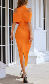  OFF-THE-SHOULDER TIGHT DRESS IN ORANGE styleofcb 