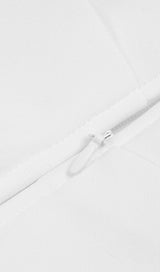BANDEAU ONE-SHOULDER KNITTED DRESS IN WHITE styleofcb 