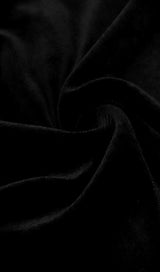 BLACK SQUARE-NECK LACE STITCHED HIGH-SLIT MIDI DRESS styleofcb 
