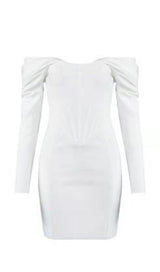 IVORY SATIN CORSET MINI DRESS