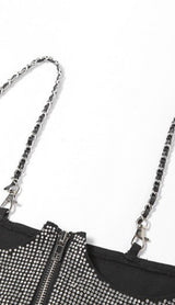 Iron chain sling hot drill corset vest styleofcb 