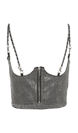 Iron chain sling hot drill corset vest styleofcb 
