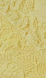 LEMON YELLOW LACE SHEATH DRESS junaembiwcl 