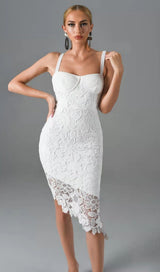 LEMON YELLOW LACE SHEATH DRESS junaembiwcl 