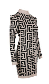 LONG SLEEVE HIGH COLLAR DRESS styleofcb 
