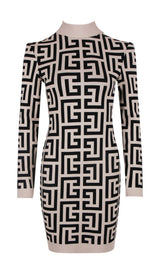 LONG SLEEVE HIGH COLLAR DRESS styleofcb 