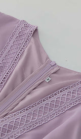 LONG SLEEVE RUFFLE MAXI DRESS IN LILAC DRESS STYLE OF CB 