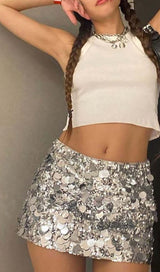 LOW RISE SEQUIN MINI SKIRT DRESS STYLE OF CB 