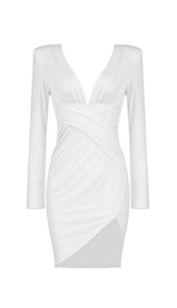 Long sleeve slim blazer dress styleofcb WHITE XS 