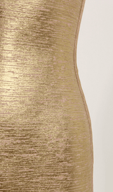 METALLIC BANDAGE DRESS