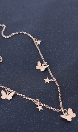 Metal Butterfly Tassel Pendant styleofcb GOLD Butterflies-Stars 
