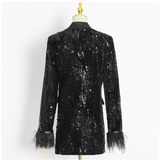 BLACK SUIT SEQUINS styleofcb 