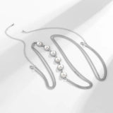PEARL CROSSOVER CHEST BODY CHAIN IN SILVER blingmyfriend 