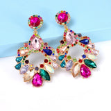 COLORFUL CRYSTAL CHANDELIER DROP EARRINGS JEWELLERY styleofcb 