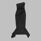 OFF SHOULDER BANDAGE MAXI DRESS IN BLACK DRESS styleofcb 