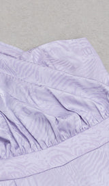 ONE SHOULDER SATIN JUMPSUIT IN LAVENDER DRESS STYLE OF CB 