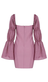 PINK PUFF SLEEVE MINI DRESS Dresses styleofcb 