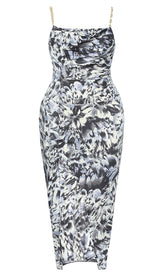 PLUS SIZE ALLOVER PRINT CAMI MIDI DRESS DRESS sis label 