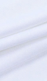 RUCHED MINI DRESS IN WHITE