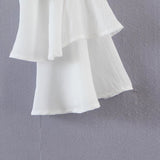 RUFFLE-TRIMMED CROP TOP DRESS STYLE OF CB 